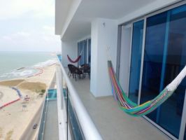 Balcony goes full length of apartment